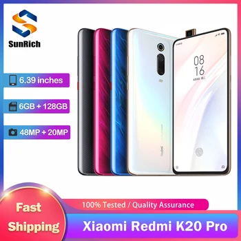 Оригинален Xiaomi Redmi K20 Pro 4G мобилен телефон Dual SIM 6.39'' 6GB RAM 128GB ROM 48MP+20MP Snapdragon 855 Осемядрен смарт телефон