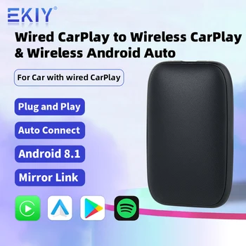 EKIY CR-30 Carplay Smart Box Безжичен Android Auto CarPlay адаптер Поддръжка Netflix Youtube Mirror Link за Hyundai Mazda VW