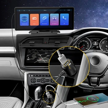 10.26 инчов десктоп автомобил стерео HD сензорен екран безжичен Carplay Android Auto GPS навигатор Reaview камера гласов контрол Mirrorlink