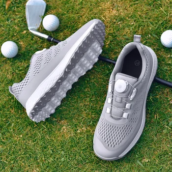 Професионални обувки за голф Мъжки дишащи неплъзгащи се шипове Голф маратонки Обучение Ходене Обувки за голф Мъжки голф спортни обувки