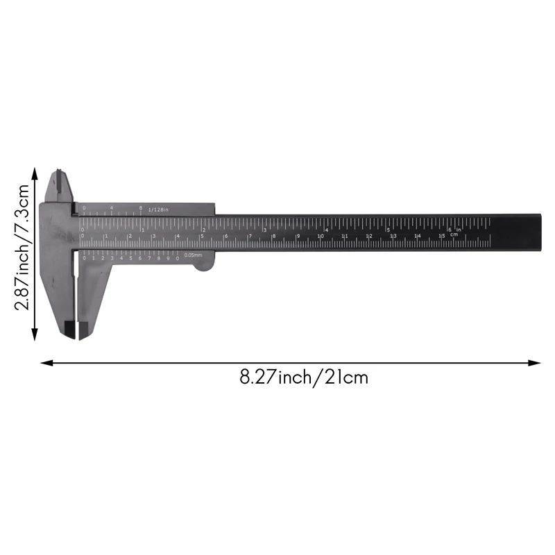 10 броя 150 мм мини пластмасов шублер Vernier шублер двойна скала плъзгащи габарит измервателен инструмент за студентски офис