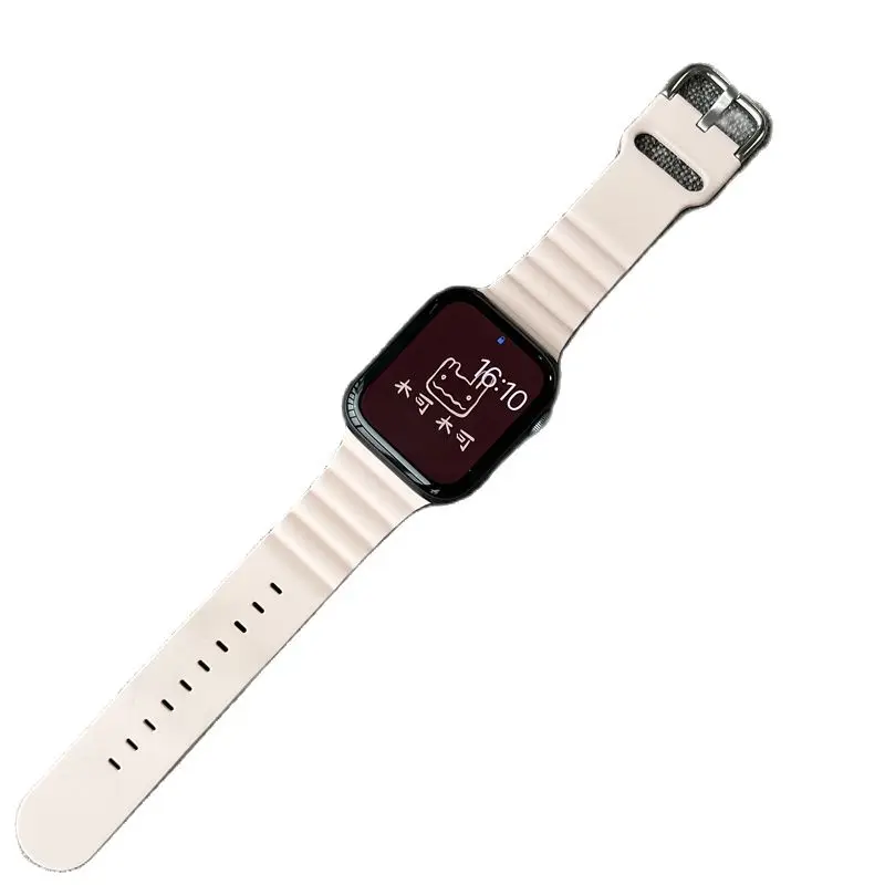 2022 вълна дизайн мека гумена лента за Apple Watch Series 7 6 5 4 3 2 SE Sport Каишка за часовник за iWatch 41mm 45 38 42 40 44 MM