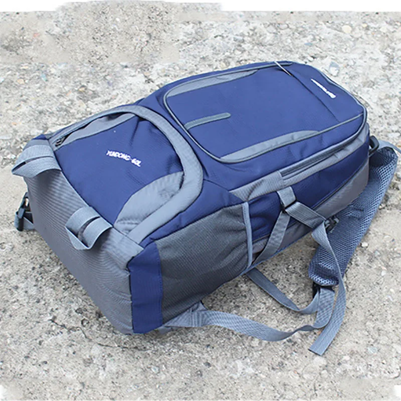 3 размери Туристическа раница за мъже Багаж Училищна чанта Найлон пакет Туризъм Къмпинг чанта Пътуване пътуване Багаж Раница Алпинизъм