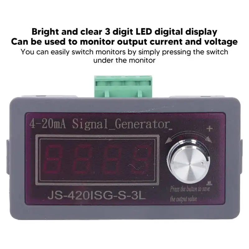 4-20mA генератор на сигнал за токово напрежение с интерфейс за захранване на батерията Аналогов симулатор Регулируем 4-цифрен дисплей