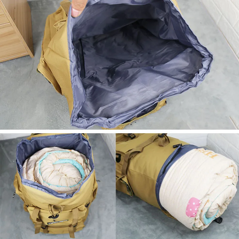 70L Голяма чанта за съхранение на къмпинг Туристическа раница Багаж Армия Външно катерене Трекинг Пътуване Тактически чанти за рамо Мъже Военни