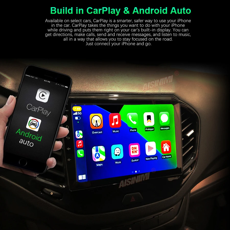 AISINIMI Android кола DVD плейър навигация за Ford Ecosport 2013-2017 кола радио кола аудио GPS мултимедиен стерео монитор