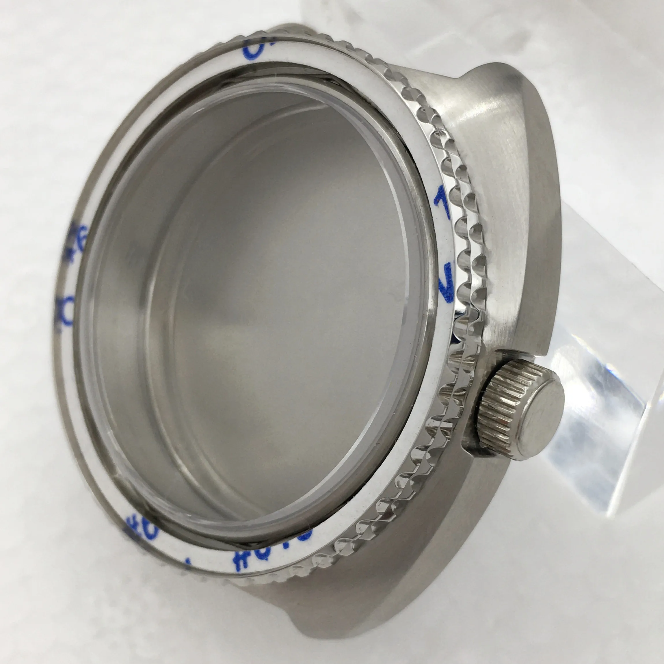 BLIGER 43mm случай сребро от неръждаема стомана сапфир стъкло се вписва NH35 NH36 движение часовник аксесоари мъжки часовник
