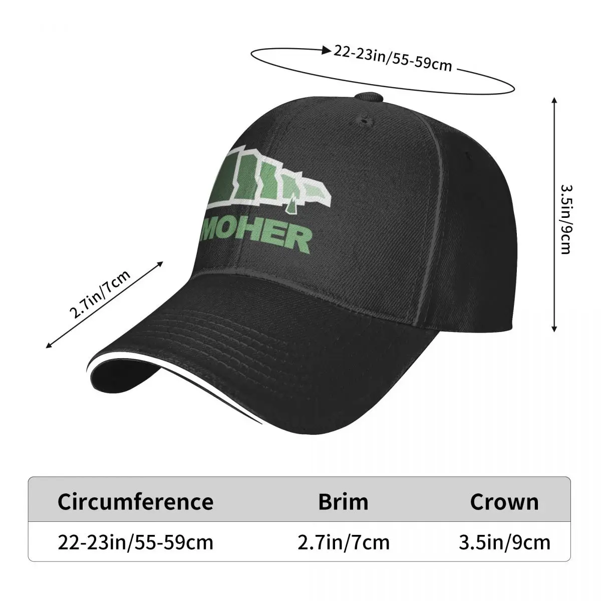Irish Cliffs of Moher Ireland бейзболна шапка Ново в шапката Голф шапка Man Sunhat Caps за жени Мъжки