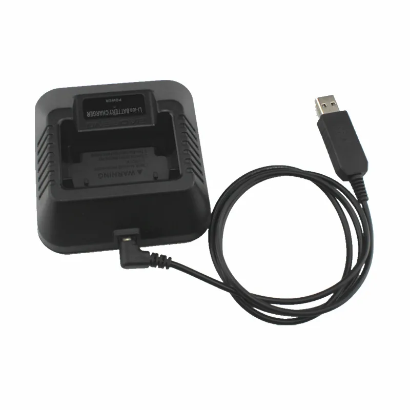 USB зарядно устройство за батерии и основа за Baofeng UV-5R двупосочно радио уоки токи UV-5RA UV-5RE серия