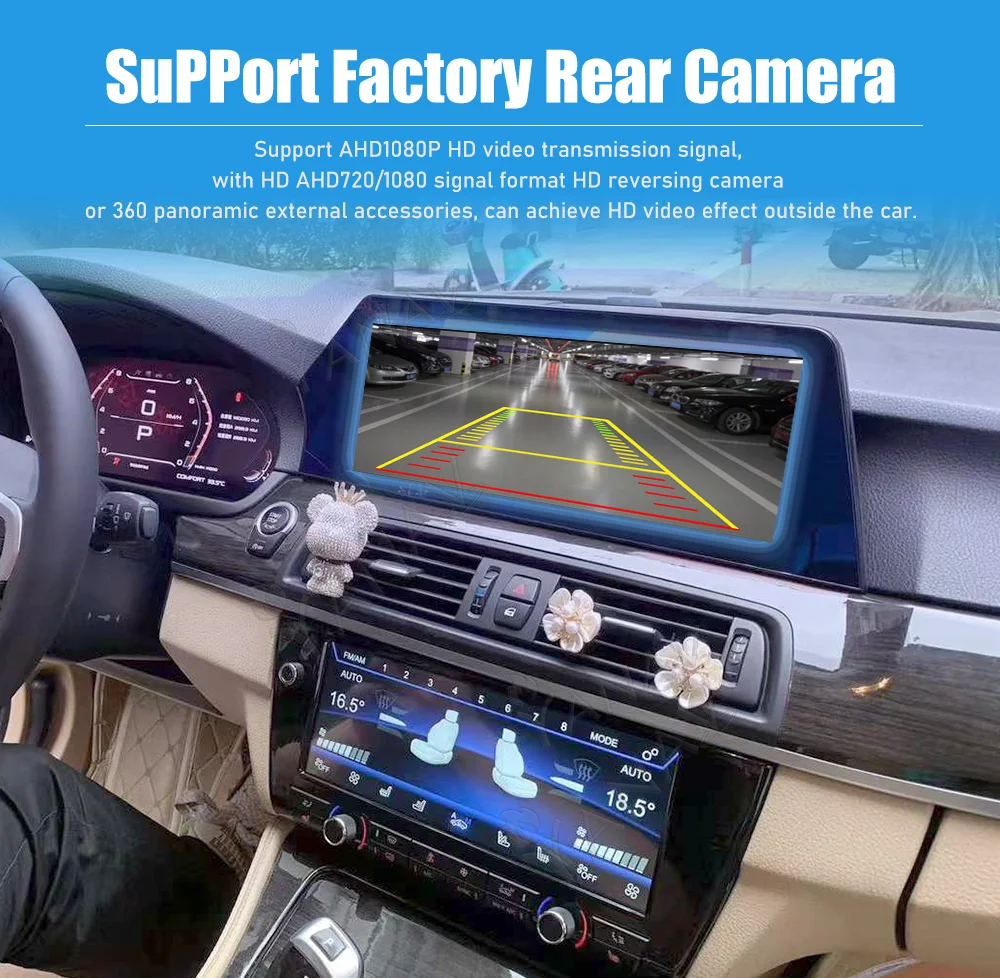 Автомобилно радио за BMW Серия 5 F10 F11 2010-2017 Android 12 GPS мултимедиен плейър Цифров клъстер Контрол на въздуха Безжичен Carplay Unit