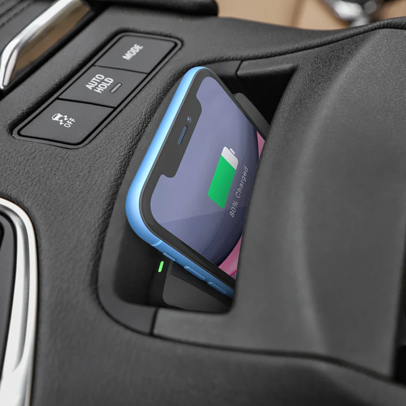 Бързо зареждане на държача за телефон за Cadillac XT5 XT6 2019-2020 Аксесоари за мобилни телефони за кола Плоча за безжично зарядно устройство 10W вътрешна подложка