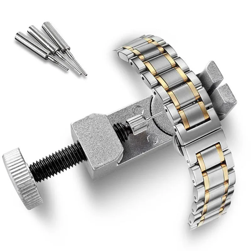 Всички метални регулируеми часовник лента каишка гривна връзка щифт отстраняване ремонт инструмент комплект 87HB