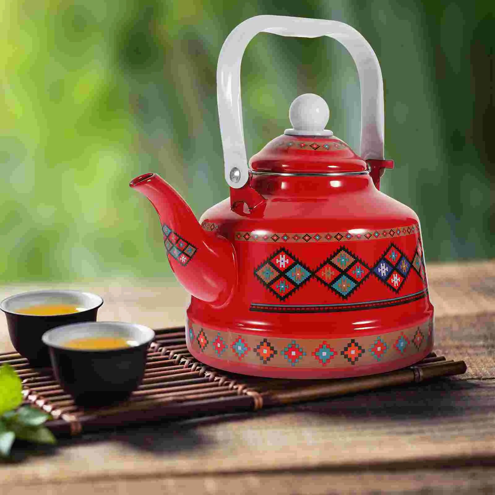 Емайл чайник чайник печка Топ кунгфу чайник чайници котли котлон декоративни реколта преносим