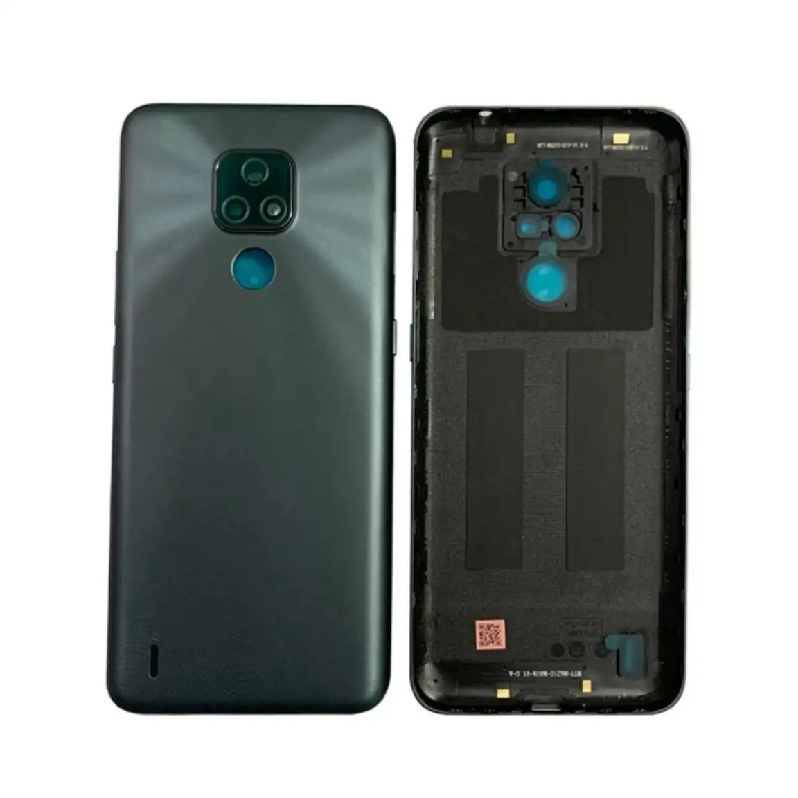 Капак на батерията Задна задна врата корпус случай за Motorola Moto E7 заден капак с камера обектив замяна ремонтни части
