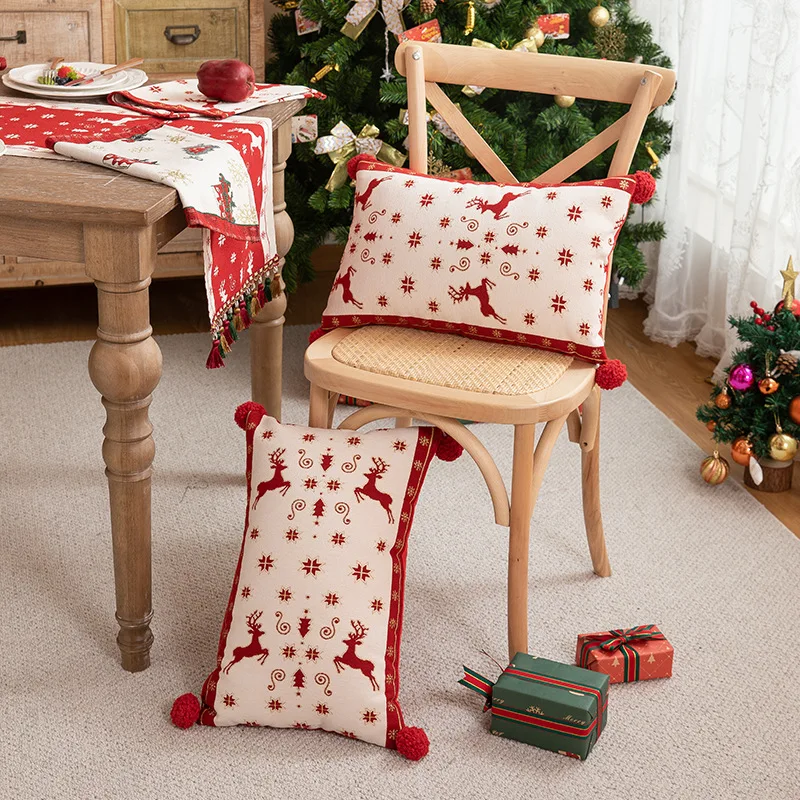 Коледа хвърлят възглавница покрива лумбална корица бродерия калъфка 30 * 50 см нов дизайн възглавница покритие за Коледа