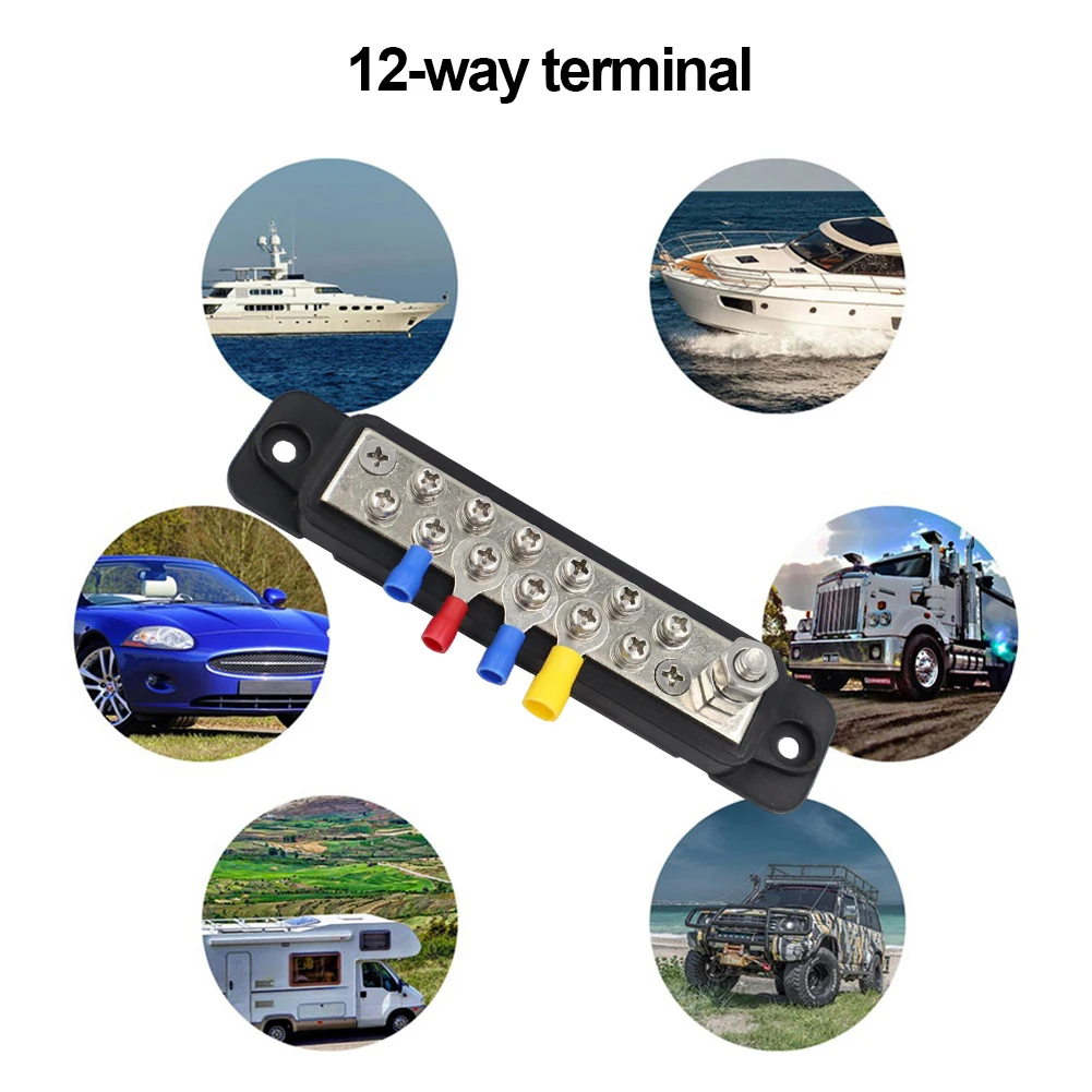 Разпределителен блок на терминала на батерията 8V 150A Клемен блок за разпределение на захранването за кола / RV / кораб / яхта